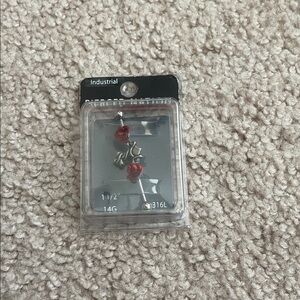 Pierced Nation Industrial Red Rose Earring